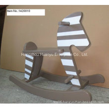 Factory Supply Rocking Horse-Wooden Rocker with Stripe